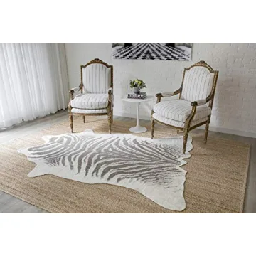 Erin Gates Zebra Grey Faux Hide Rug for Stylish Living