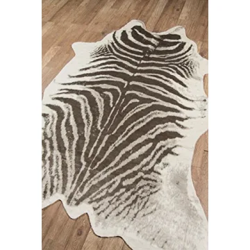 Erin Gates Zebra Grey Faux Hide Rug for Stylish Living
