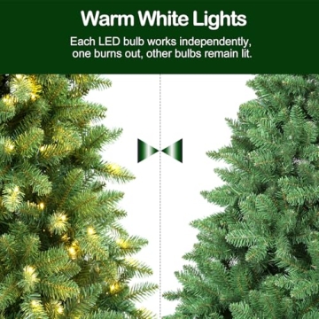 Hykolity 7.5ft Prelit Christmas Tree for Your Home