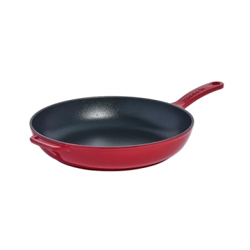 Enameled Cast Iron Skillet - Made In Cookware - Red - Exceptional Heat Retention & Durability - Prof...