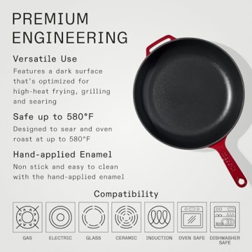 Made In Enameled Cast Iron Skillet - Quality Cookware