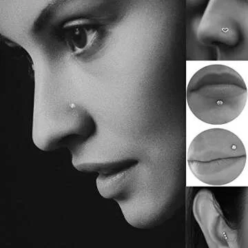 MILACOLATO 28Pcs Nose Rings Set | Stylish Piercing Jewelry