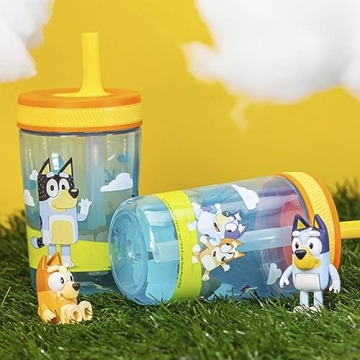 Zak Designs Bluey Tumblers - 15oz Leak-Proof & Fun for Kids