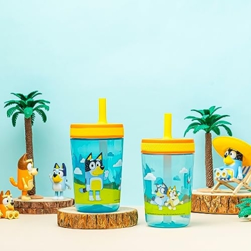 Zak Designs Bluey Tumblers - 15oz Leak-Proof & Fun for Kids