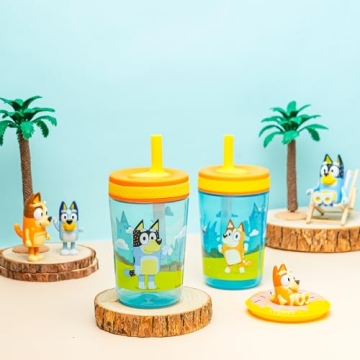 Zak Designs Bluey Tumblers - 15oz Leak-Proof & Fun for Kids