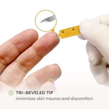 Care Touch Lancets for Diabetes Testing - 30 Gauge Diabetic Lancets for Blood Testing and Glucose Te...