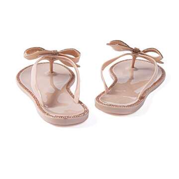 Stylish Mtzyoa Women Flip Flops with Bling Bow