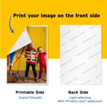 Printers Jack Water Slide Decal Paper Inkjet Clear 20 Sheets A4 Size Premium Water Slide Transfer Paper Transparent Printable Waterslide Paper for Tumblers, Mugs, Glasses DIY