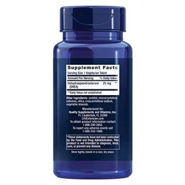 Life Extension DHEA 25 mg – Optimal Hormone Balance, Immune Support & Anti-Aging – 100 Tablets