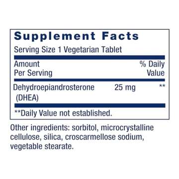 Life Extension DHEA 25 mg for Hormone Balance and Wellness