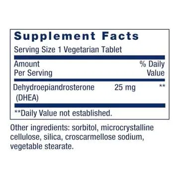 Life Extension DHEA 25 mg for Hormone Balance and Wellness