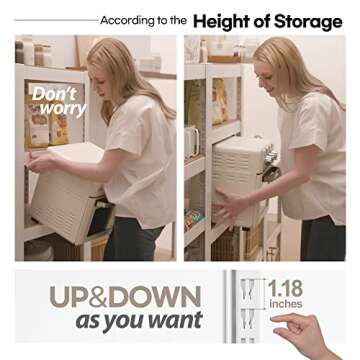HOMEDANT House 5-Tier Laminated Boltless Metal Shelving Unit Adjustable Storage Utility Rack Heavy Duty Shelves Organization Multipurpose Shelf Kitchen Garage Pantry Closet 3Pack