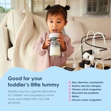Kabrita Goat Milk Toddler Formula - Easy to Digest Baby Formula 12-24 Months - Contains Vitamin C, D, Iron, DHA, Non-GMO - Gentle on Sensitive Tummies - Formula Supporting Gut Health & Sleep - 28Oz.