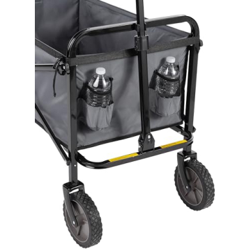 Amazon Basics Heavy Duty Collapsible Utility Wagon Gray