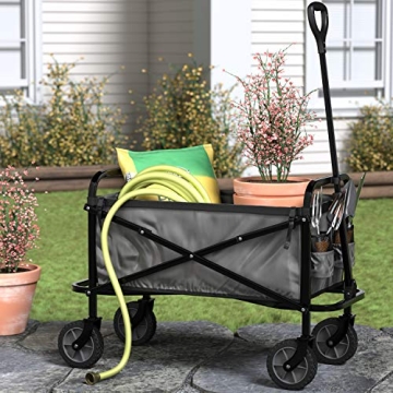 Amazon Basics Heavy Duty Collapsible Utility Wagon Gray