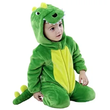 QIAONIUNIU Green Dinosaur Halloween Costume for Toddlers