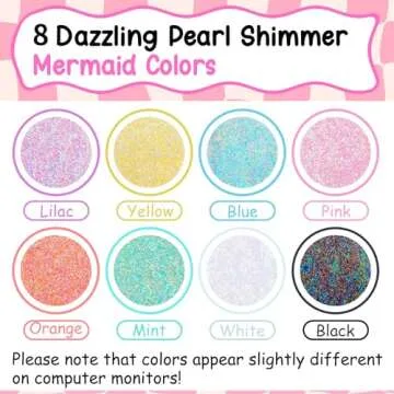 TECKWRAP Glitter Pearl Adhesive Vinyl Sheets - 12x12, 8 Sheets