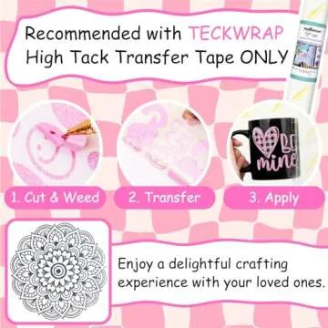 TECKWRAP Glitter Pearl Adhesive Vinyl Sheets - 12x12, 8 Sheets