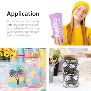 TECKWRAP Glitter Pearl Adhesive Vinyl Sheets - 12x12, 8 Sheets