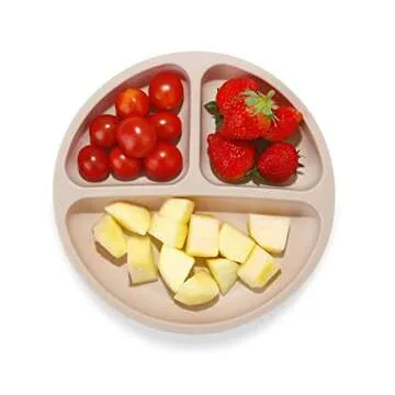 PandaEar Silicone Toddler Plates - Non-Slip & Dishwasher Safe