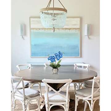 Orchids Artificial Flowers Arrangement Small Fake Orchid Faux Flowers in Silver Ceramic Vase Real Touch Phalaenopsis Orchid Plant White Orchid for Home Office Wedding Party Centerpiece Decoration