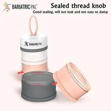 BariatricPal Food & Powder Storage Containers - 4 Compartment