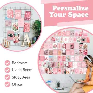 Artivo Pink Collage Kit for Teens - 100 Premium Prints