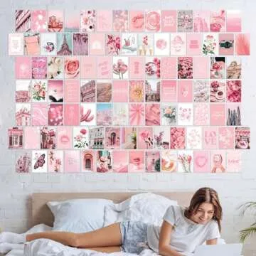 Artivo Pink Collage Kit for Teens - 100 Premium Prints