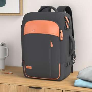 Carry on Travel Backpacks, Extra Large 40L Flight Approved for Men & Women,Expandable Suitcase With ...