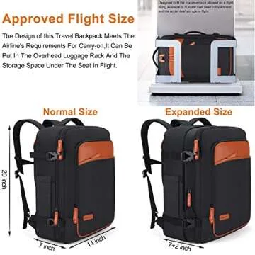 Durable 40L Carry on Travel Backpack for Budget Travelers