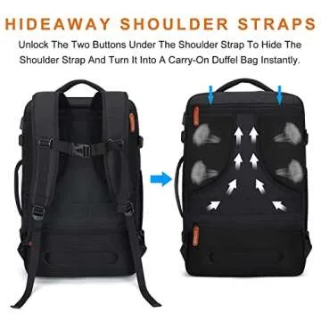 Durable 40L Carry on Travel Backpack for Budget Travelers