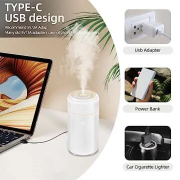 CHOUWEEK Car Diffusers Humidifier for Essential Oils,USB Car Aroma Air Diffuser,Car Scent Cool Mist ...