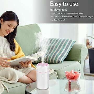 CHOUWEEK Car Diffusers Humidifier for Essential Oils,USB Car Aroma Air Diffuser,Car Scent Cool Mist Defuser,Mini Portable Aromatherapy Diffuser for Car,Home,Travel,Bedroom,Office Desk.