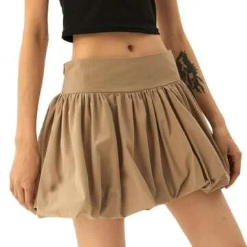 Muineobuka Women Girls Bubble Mini Skirt - Trendy and Cute