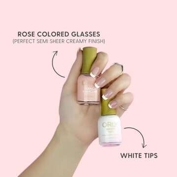 Orly French Manicure Colour | Chip-Resistant Nail Lacquer For Salon-Like Finish | Long-Lasting & Fade Resistant | Quick Dry Formula (Rose-Colored Glasses, 18ML)