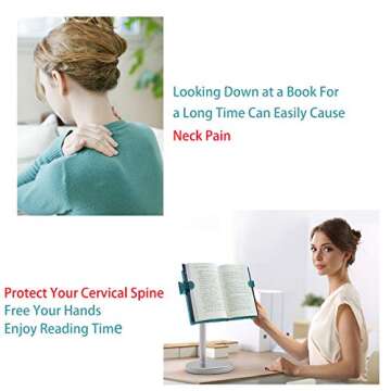 Adjustable Book Stand Holder for Textbooks and Recipes