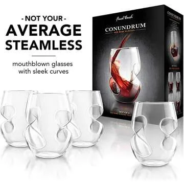 Final Touch Conundrum Ounce Glass for Home Use