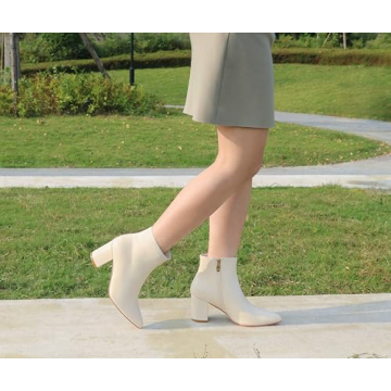 JOY IN LOVE Women's Ankle Boots Chunky Block Heel