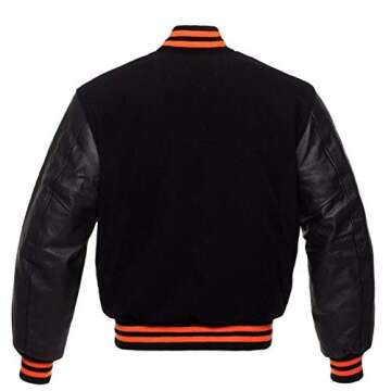 Deckra Boys Varsity Jacket - Stylish Leather and Wool