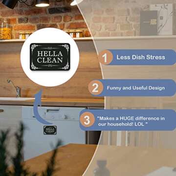 Dishwasher Magnet Clean Dirty Sign for Fun Kitchen Use