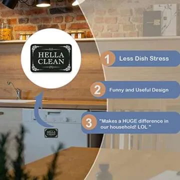 Dishwasher Magnet Clean Dirty Sign for Fun Kitchen Use