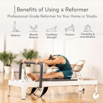 Balanced Body Allegro 2 Pilates Reformer with 14-Inch Leg Kit, Pilates Machine and Exercise Equipmen...