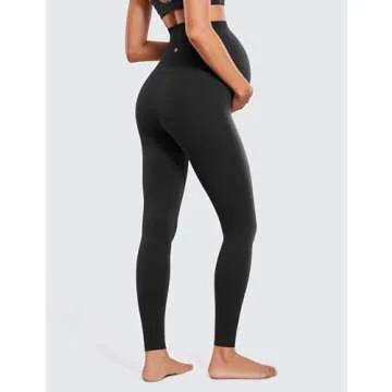 CRZ YOGA Womens Butterluxe Maternity Leggings Over The Belly 28" - Workout Activewear Yoga Pregnancy...