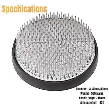 Flower Frog Stainless Steel Japanese Ikebana Pin Frog Floral Arrangement Holder Kenzan Flower Vase R...