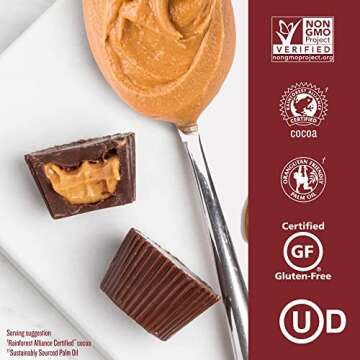 Organic Super Dark Chocolate Peanut Butter Cups 6pk