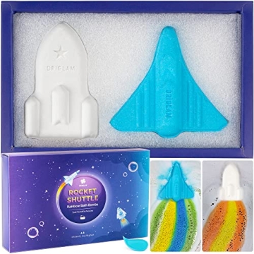 ORIGLAM Kids Bath Bombs: Space Shuttle Rocket Fun for Colorful Bath Times