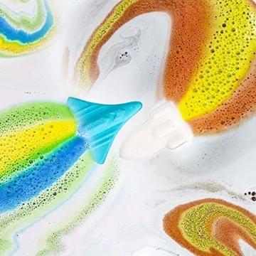 ORIGLAM Kids Space Shuttle Rocket Bath Bombs Fun Colors