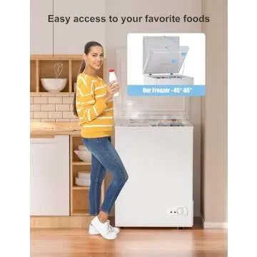 Compact 5.0 Cu Ft Quiet Deep Freezer with Fast Freeze Performance