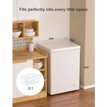 Compact 5.0 Cu Ft Quiet Deep Freezer with Fast Freeze Performance