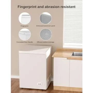 Compact 5.0 Cu Ft Quiet Deep Freezer with Fast Freeze Performance